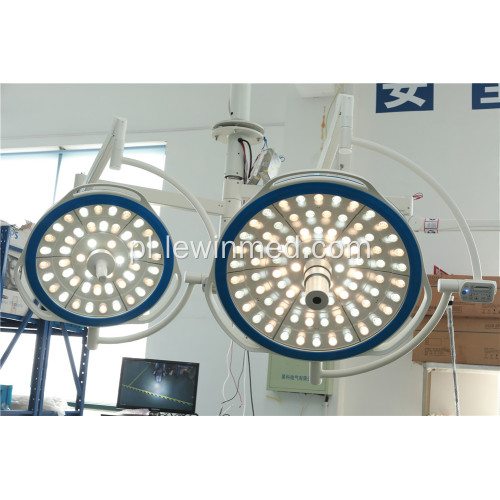 okrągła dwugłowicowa bezcieniowa lampa operacyjna